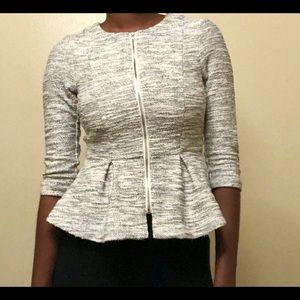 Gray and White h&m shirt